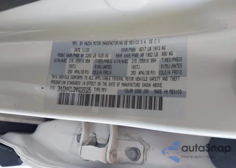 2021 Mazda Cx-30 Preferred из США, поврежденный, VIN 3MVDMACL0MM228325